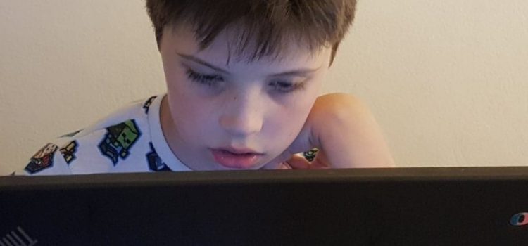 Boy is coding
